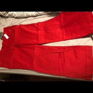NWT: Loft Marissa Trouser Red Sailor Trouser